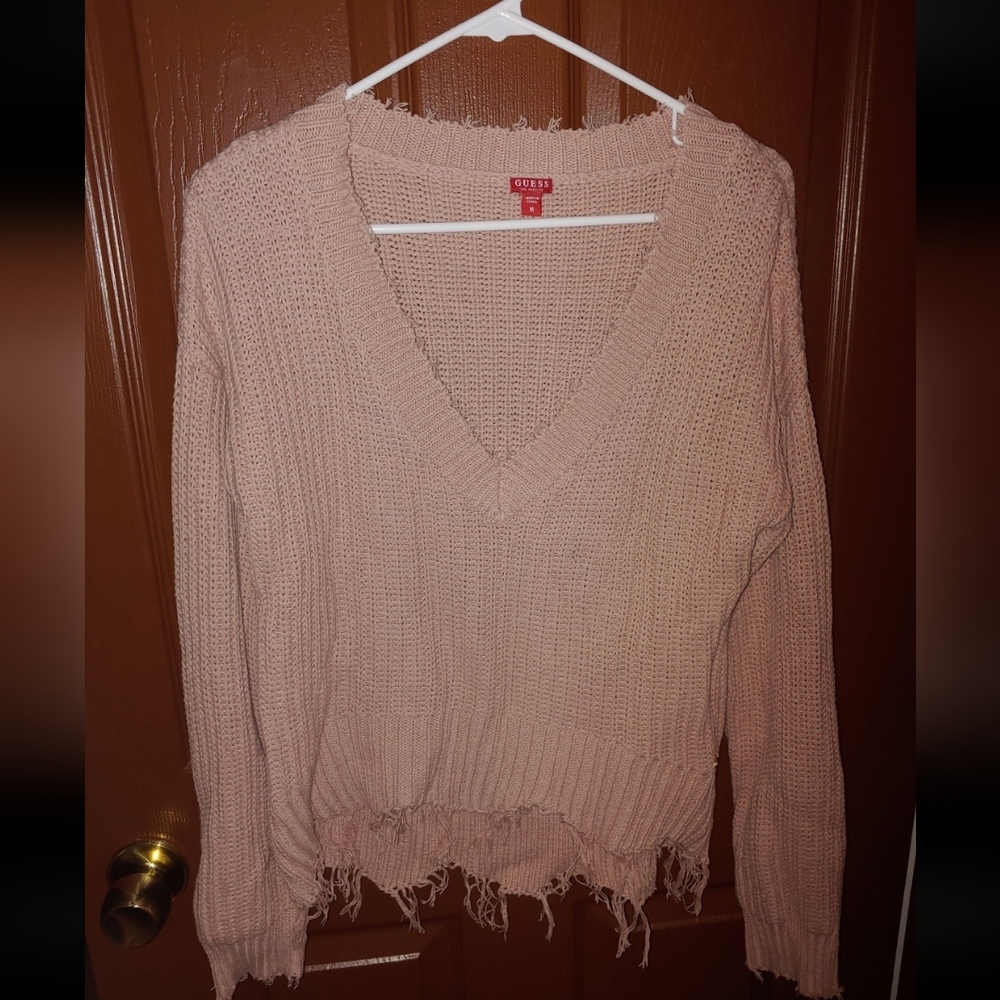 Guess Women's Blush V-Neck Sweater